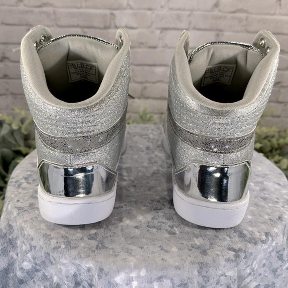 Pastry PopTart Silver Glitter Fashion High Top Dance Sneakers WMS 7.5M✨VGUC✨ - Picture 4 of 14